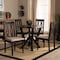 Baxton Studio Anise Sand Upholstered and Dark Brown Finished Wood 5-Piece Dining Set 169-9733-10900 - alternate 2